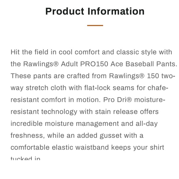 MEN’s Rawlings ⚾️ Pro 150 grey  baseball pants - M - Picture 5 of 5
